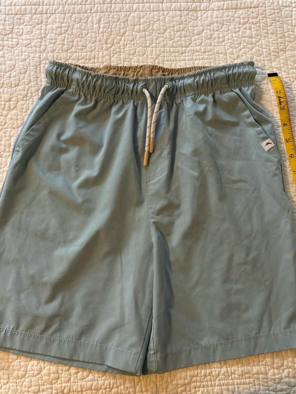 Tommy Bahama Light Aqua Drawstring Kids Shorts